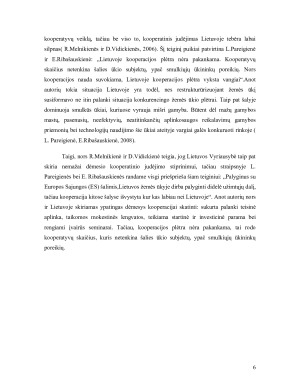 Kooperacijų judėjimas Lietuvoje iki  pirmojo pasaulinio karo ir po jo,  pajutus globalios ekonomikos poveikį. Paveikslėlis 6
