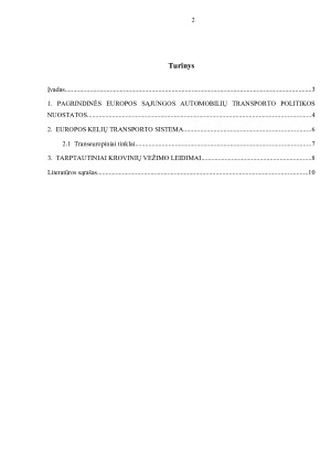 Automobilių transporto sistema Europos Sąjungoje. Paveikslėlis 2