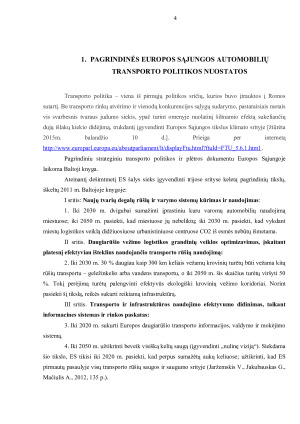 Automobilių transporto sistema Europos Sąjungoje. Paveikslėlis 4