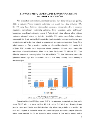 GENERALINIŲ KROVINIŲ GABENIMO TENDENCIJOS. Paveikslėlis 3