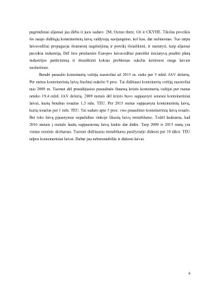 GENERALINIŲ KROVINIŲ GABENIMO TENDENCIJOS. Paveikslėlis 6