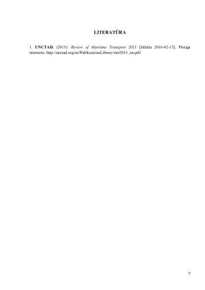 GENERALINIŲ KROVINIŲ GABENIMO TENDENCIJOS. Paveikslėlis 9