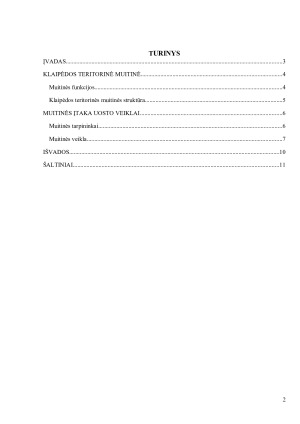 Klaipėdos teritorinė muitinė, jos funkcijos, struktūra . Muitinės įtaka uosto veiklai. Paveikslėlis 2