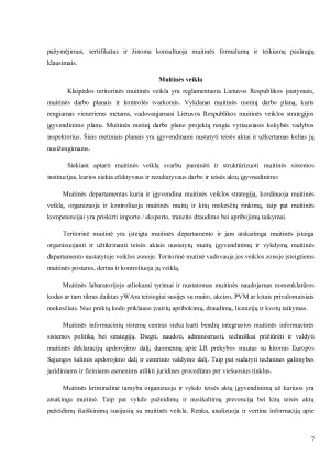 Klaipėdos teritorinė muitinė, jos funkcijos, struktūra . Muitinės įtaka uosto veiklai. Paveikslėlis 7