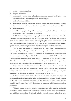 KONTEINERIŲ KROVINIŲ SRAUTAS LIETUVOJE. Paveikslėlis 10