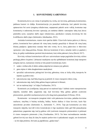 KONTEINERIŲ KROVINIŲ SRAUTAS LIETUVOJE. Paveikslėlis 4