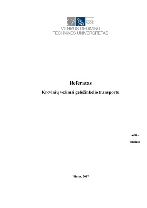 Krovinių vežimai geležinkelio transportu