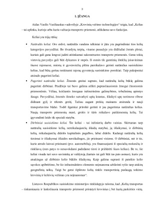 Lietuvos auto kelių ilgis, tinklo tankumas, kelių skirstymas. Tarptautinės auto magistralės. Paveikslėlis 3