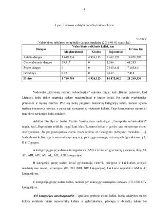 Lietuvos auto kelių ilgis, tinklo tankumas, kelių skirstymas. Tarptautinės auto magistralės. Paveikslėlis 9