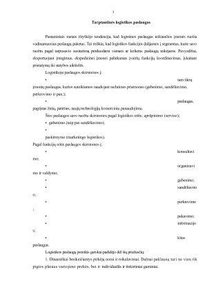 Logistika. Tarptautinės logistikos paslaugos. Paveikslėlis 3
