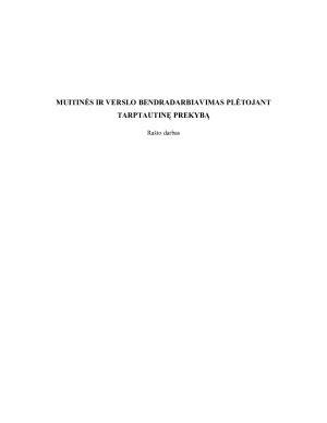 MUITINĖS IR VERSLO BENDRADARBIAVIMAS PLĖTOJANT TARPTAUTINĘ PREKYBĄ