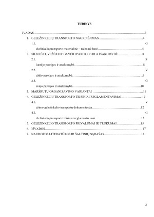 PREKIŲ GABENIMO TECHNOLOGIJA GELEŽINKELIO TRANSPORTU. Paveikslėlis 2