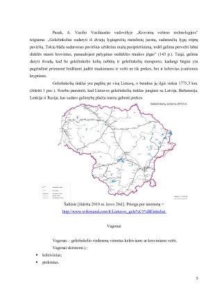 PREKIŲ GABENIMO TECHNOLOGIJA GELEŽINKELIO TRANSPORTU. Paveikslėlis 5