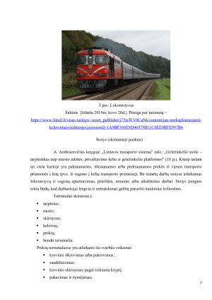 PREKIŲ GABENIMO TECHNOLOGIJA GELEŽINKELIO TRANSPORTU. Paveikslėlis 7