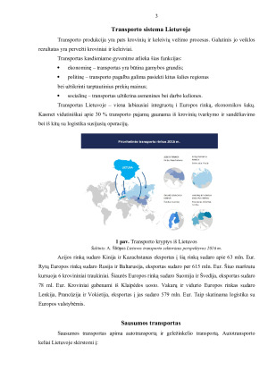SAUSUMOS, VANDENS, ORO TRANSPORTO KRYPČIŲ IR LINIJŲ Į LIETUVĄ IR IŠ LIETUVOS APŽVALGA. Paveikslėlis 3