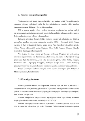 Svarbiausi Europos jūrų uostai ir vandens transporto geografija. Paveikslėlis 10