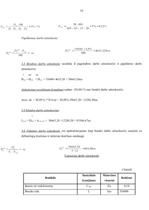 Transporto įmonės ekonominių rodiklių skaičiavimas ir analizė. Paveikslėlis 10