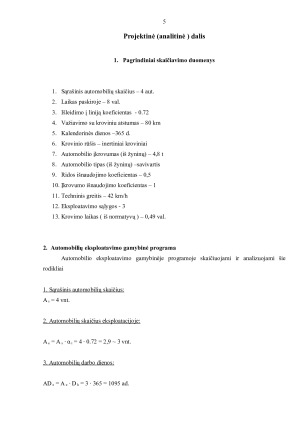 Transporto įmonės ekonominių rodiklių skaičiavimas ir analizė. Paveikslėlis 5