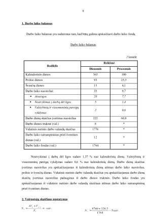 Transporto įmonės ekonominių rodiklių skaičiavimas ir analizė. Paveikslėlis 8