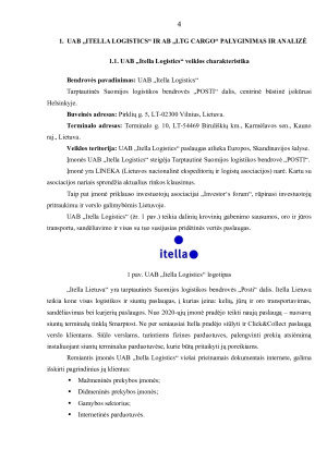 UAB „ITELLA LOGISTICS“ IR AB „LTG CARGO“. Paveikslėlis 4