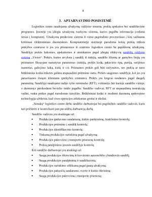 UAB „SENUKŲ PREKYBOS CENTRAS” LOGISTIKOS CENTRAS SANDĖLIAVIMO SISTEMA. Paveikslėlis 8
