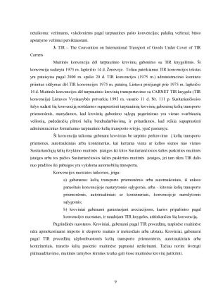 UAB „Sunkiasvoris“ krovinių vežimų organizavimas kelių transportu tarptautiniais maršrutais. Paveikslėlis 9