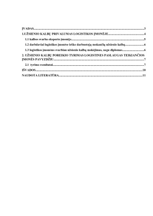 Užsienio kalbų svarba logistinės įmonės veikloje. Kursinis. Paveikslėlis 2