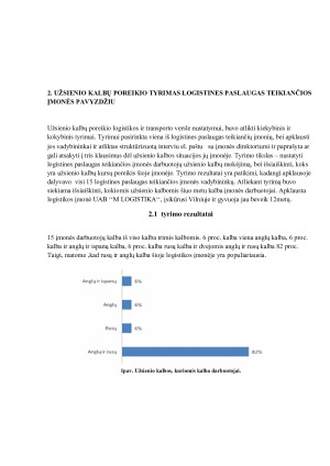 Užsienio kalbų svarba logistinės įmonės veikloje. Kursinis. Paveikslėlis 7