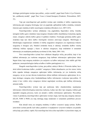 Neurolingvistika ir psicholingvistika, klinikinė lingvistika. Paveikslėlis 6