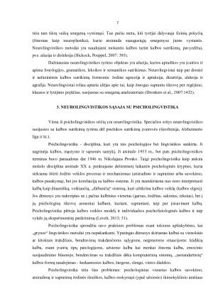 Neurolingvistika ir psicholingvistika, klinikinė lingvistika. Paveikslėlis 7