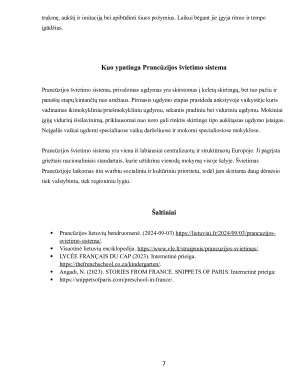 Prancūzijos ikimokyklinio ugdymo sistema. Paveikslėlis 7