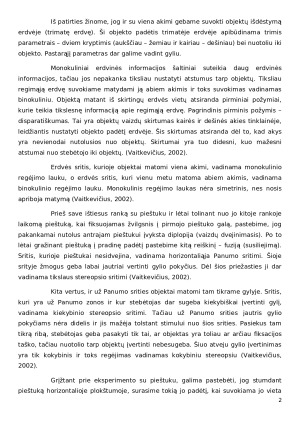 Stereo regėjimo tyrimas. Akių konkurencijos tyrimas. Paveikslėlis 2
