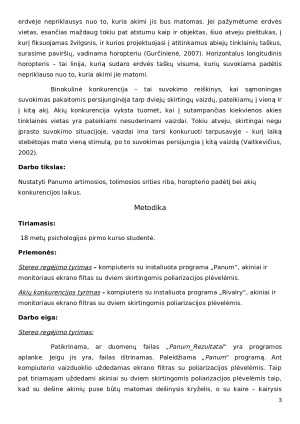 Stereo regėjimo tyrimas. Akių konkurencijos tyrimas. Paveikslėlis 3