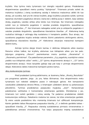Stereo regėjimo tyrimas. Akių konkurencijos tyrimas. Paveikslėlis 4