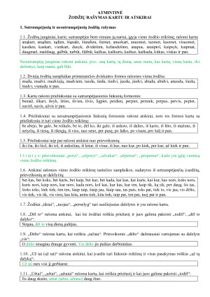 ATMINTINĖ (žodžių rašymas kartu ir atskirai) (1)