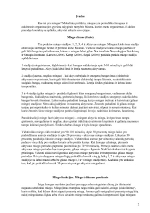 Miegas ir jo reikšmė žmogaus organizmui. Paveikslėlis 2