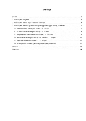 Psichologiniai asmenybės brandos kriterijai