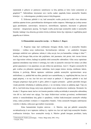 Psichologiniai asmenybės brandos kriterijai. Paveikslėlis 10