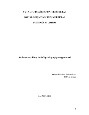 Autizmo sutrikimą turinčių vaikų ugdymo ypatumai