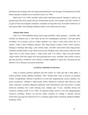 Autizmo sutrikimą turinčių vaikų ugdymo ypatumai. Paveikslėlis 10