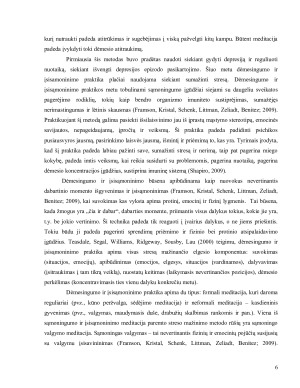 Dėmesingumo ir įsisamoninimo meditacija paremtas streso mažinimo metodas valgymo sutrikimų reabilitacijoje. Paveikslėlis 6