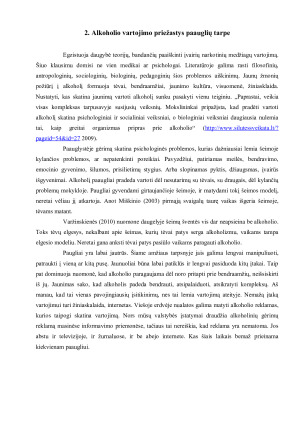 Alkoholio vartojimo priežastys paauglių tarpe ir socialinio darbuotojo pagalbos galimybės. Paveikslėlis 7