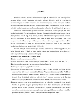 TELEVIZIJOS DISKUSIJŲ LAIDOS „VALANDA SU RŪTA“ STEBĖJIMO IR ANALIZĖS ATASKAITA. Paveikslėlis 2