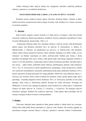 TELEVIZIJOS DISKUSIJŲ LAIDOS „VALANDA SU RŪTA“ STEBĖJIMO IR ANALIZĖS ATASKAITA. Paveikslėlis 3