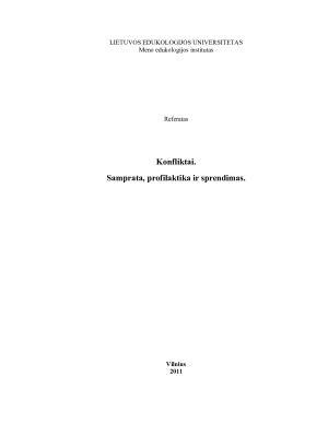 Konfliktai. Samprata, profilaktika ir sprendimas