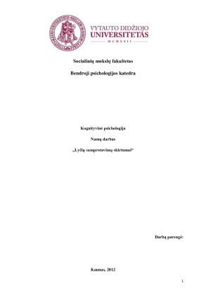 Lyčių samprotavimų skirtumai. Paveikslėlis 1