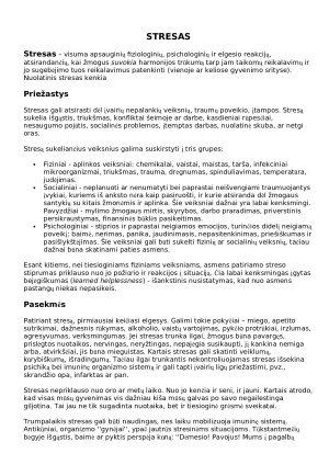 Stresas - priežastys, pasekmės ir poveikis žmogaus sveikatai