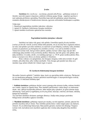 Intelektas ir jo įtakojantys veiksniai. Paveikslėlis 2