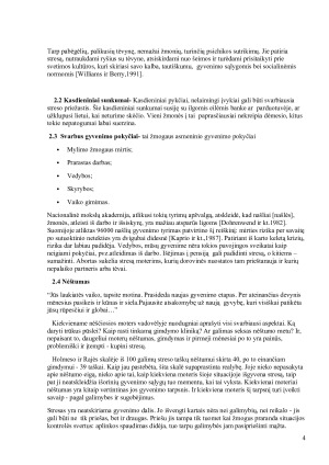 Stresų priežastys ir pasekmės, kokie būdai naudojami stresui pašalinti. Paveikslėlis 4