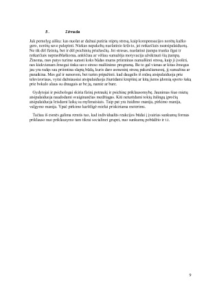 Stresų priežastys ir pasekmės, kokie būdai naudojami stresui pašalinti. Paveikslėlis 9